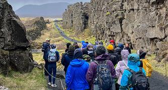 Image of students on an abroad excursion.